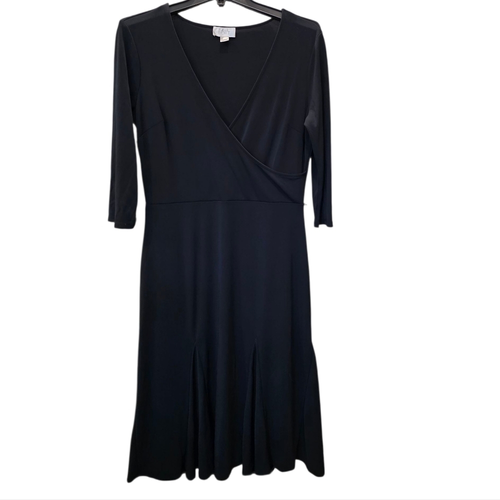 LOFT Elegant Black Long Sleeve Dress